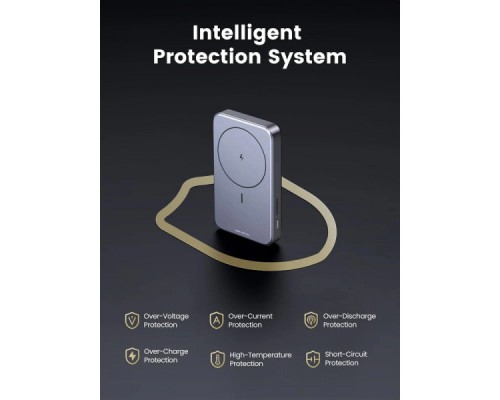 Батарея універсальна Ugreen 10000 mAh 20W PD/3.0, QC/3.0, Magnetic Wireless, USB-A, USB-C In/Out (PB206) (15086)