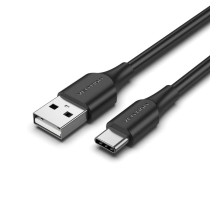 Дата кабель USB 2.0 A Male to C Male 3A Cable 2M Black VENTION (CTHBH)