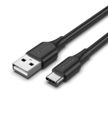 Дата кабель USB 2.0 A Male to C Male 3A Cable 2M Black VENTION (CTHBH)