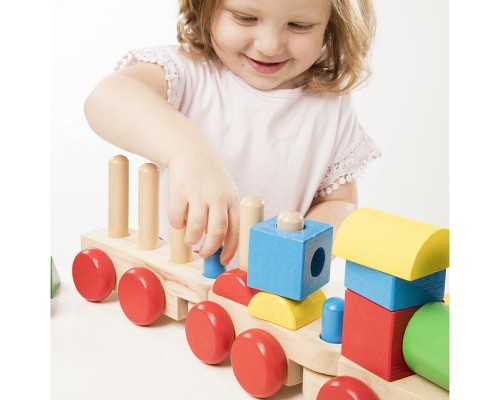 Розвиваюча іграшка Melissa&Doug Поезд из кубиков (MD572)