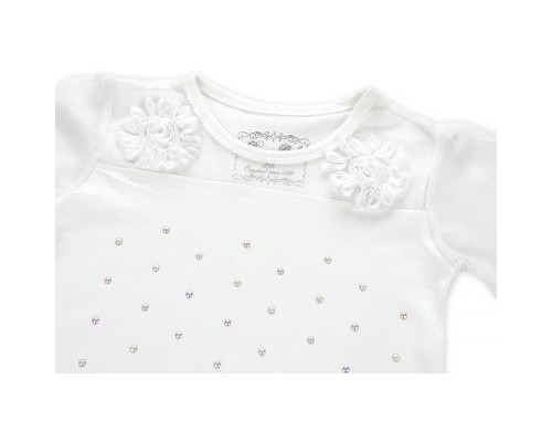 Кофта дитяча Breeze з шифоновими рукавами і стразами (8840-104G-beige)