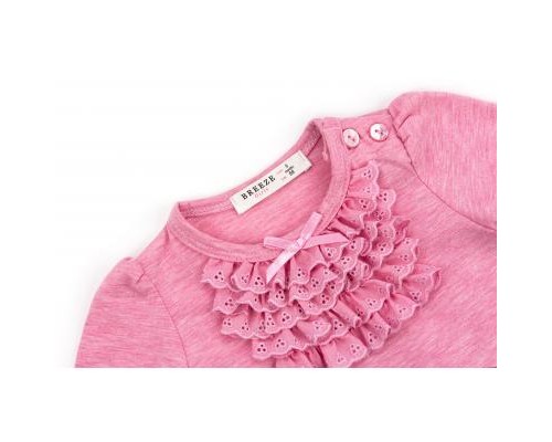 Кофта дитяча Breeze з мереживною оборкою (10040-86G-pink)