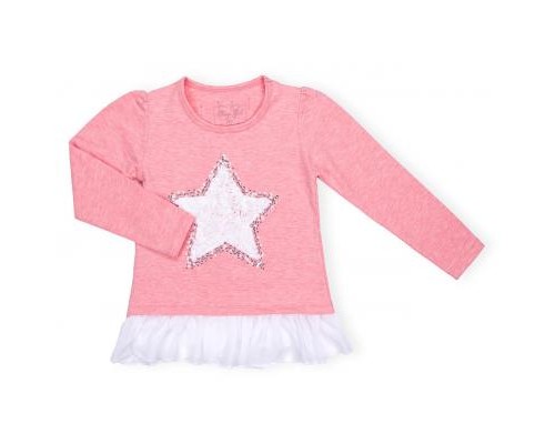 Кофта дитяча Breeze із зіркою і оборкою (10536-116G-pink)