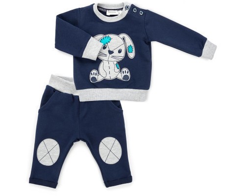 Набір дитячого одягу Breeze з зайцем (9513-80B-blue)