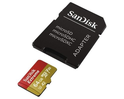 Карта пам'яті SanDisk 64GB microSD class 10 UHS-I U3 A2 EXTREME (SDSQXA2-064G-GN6AA)
