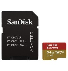 Карта пам'яті SanDisk 64GB microSD class 10 UHS-I U3 A2 EXTREME (SDSQXA2-064G-GN6AA)