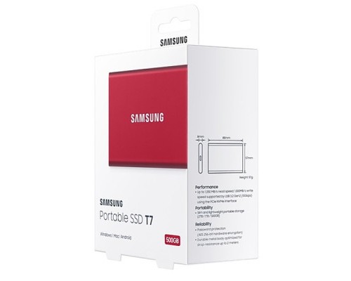 Накопичувач SSD USB 3.2 500GB T7 Samsung (MU-PC500R/WW)