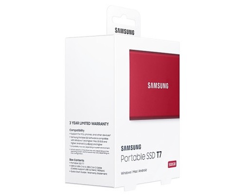Накопичувач SSD USB 3.2 500GB T7 Samsung (MU-PC500R/WW)