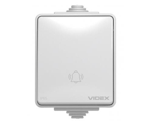 Кнопка дзвінка Videx VIDEX BINERA IP65 Кнопка звонка серая (VF-BNW11DB-G) (VF-BNW11DB-G)