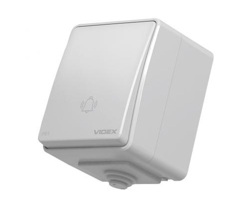 Кнопка дзвінка Videx VIDEX BINERA IP65 Кнопка звонка серая (VF-BNW11DB-G) (VF-BNW11DB-G)