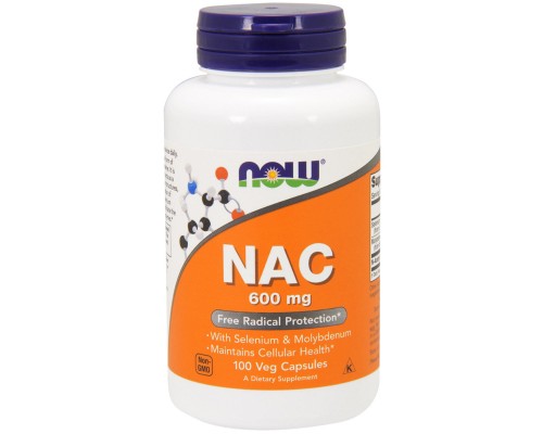 Амінокислота Now Foods NAC (N-Ацетил-L-Цистеин) 600мг, 100 гелевих капсул (NOW-00085) 