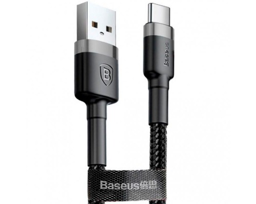Дата кабель USB 3.1 AM to Type-C 1.0m 3A grey-black Baseus (CATKLF-BG1)