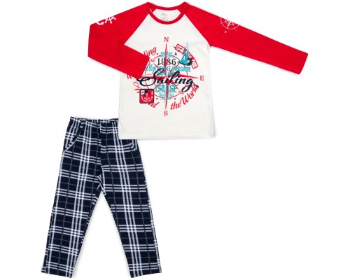 Піжама дитяча BiyoKids з довгим рукавом (5529-122B-blue)