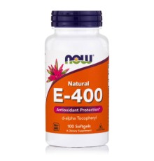 Вітамін Now Foods Вітамін Е, Е-400, 100 желатинових капсул (NF0837)