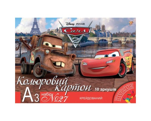 Кольоровий картон 1 вересня крейдованого А3, 10 аркушів (950523)