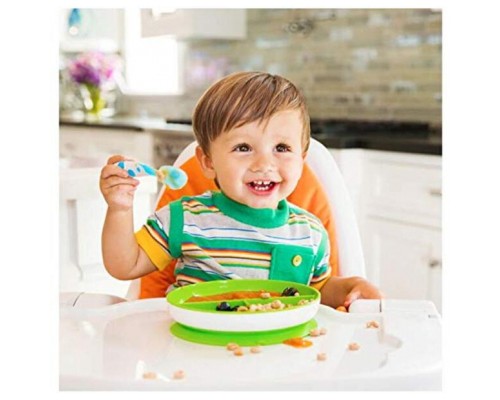 Набір дитячого посуду Munchkin тарілка секційна на присосці зелена (27160.04)