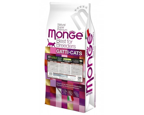 Сухий корм для кішок Monge Cat Bwild GR.FREE зі м'ясом буйвола 10 кг (8009470004961)