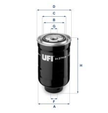 Фільтр паливний UFI 24.374.00