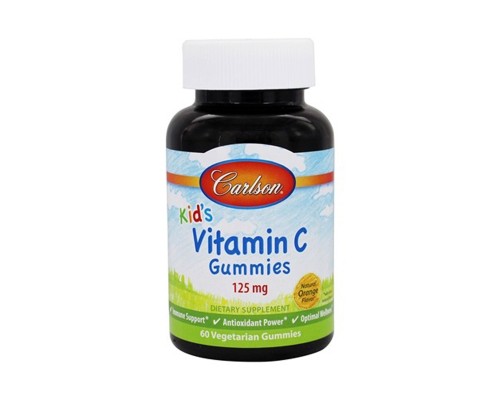 Вітамін Carlson Вітамін С для Дітей зі Смаком Апельсина 125мг, 60 ж. (CAR-49030)