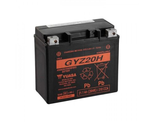 Акумулятор автомобільний Yuasa 12V 21,1Ah High Performance MF VRLA Battery (GYZ20H)