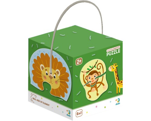 Пазл DoDo 2-3-4 елементи Дикі тварини (300153)