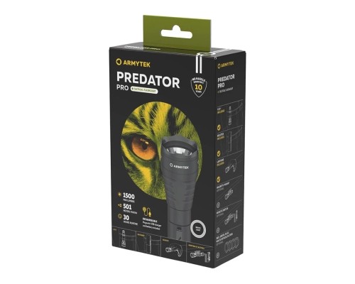 Ліхтар Armytek Predator Pro Marnet USB White (F07301C)