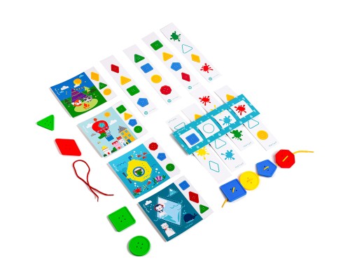 Розвиваюча іграшка Vladi Toys Гра з ґудзиками Fisher Price Шнуруємо-комбінуємо (укр) (VT2905-24)