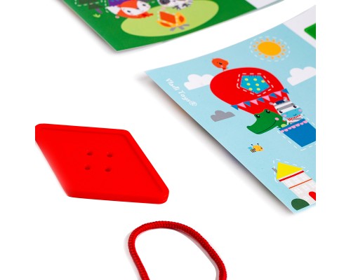 Розвиваюча іграшка Vladi Toys Гра з ґудзиками Fisher Price Шнуруємо-комбінуємо (укр) (VT2905-24)
