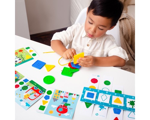 Розвиваюча іграшка Vladi Toys Гра з ґудзиками Fisher Price Шнуруємо-комбінуємо (укр) (VT2905-24)