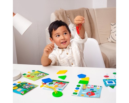 Розвиваюча іграшка Vladi Toys Гра з ґудзиками Fisher Price Шнуруємо-комбінуємо (укр) (VT2905-24)