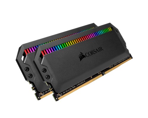 Модуль пам'яті для комп'ютера DDR4 32GB (2x16GB) 3200 MHz Dominator Platinum RGB Black Corsair (CMT32GX4M2C3200C16)