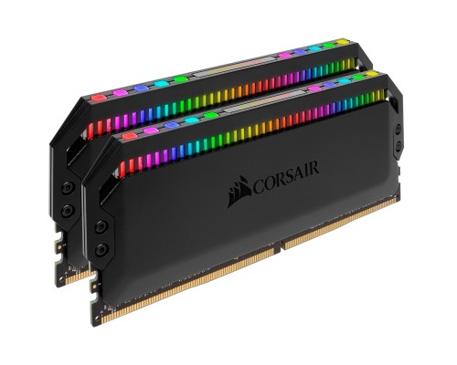 Модуль пам'яті для комп'ютера DDR4 32GB (2x16GB) 3200 MHz Dominator Platinum RGB Black Corsair (CMT32GX4M2C3200C16)