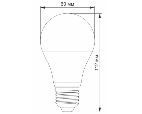 Лампочка Videx A60 10W E27 3000K (TLA6010273)