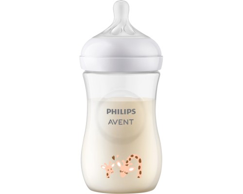 Пляшечка для годування Philips AVENT Natural Природний потік Жираф 260 мл (SCY903/66) Пляшечка для годування Philips AVENT Natural Природний потік Жираф 260 мл (SCY903/66)