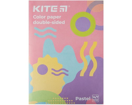 Кольоровий папір Kite А4 двосторонній Fantasy пастель 14 арк/7 кол (K22-427)