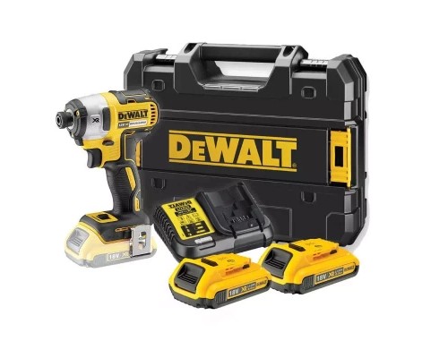 Шуруповерт DeWALT 18V XR Li-Ion, 2x2Ah, безщітковий, 205 Нм, 3250 об/хв, кейс (DCF887D2)