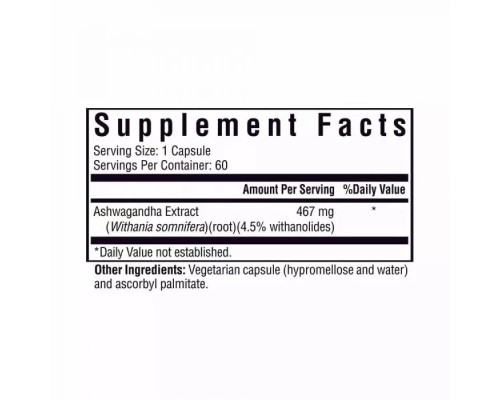 Трави Seeking Health Екстракт ашваганди, 467 мг, Ashwagandha Extract, 60 капсул (SKH-52014)