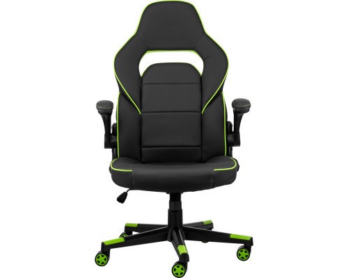 Крісло ігрове 2E Gaming Hebi Black/Green (2E-GC-HEB-BK)