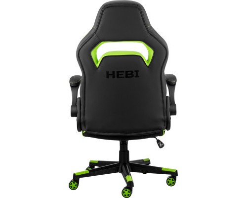 Крісло ігрове 2E Gaming Hebi Black/Green (2E-GC-HEB-BK)