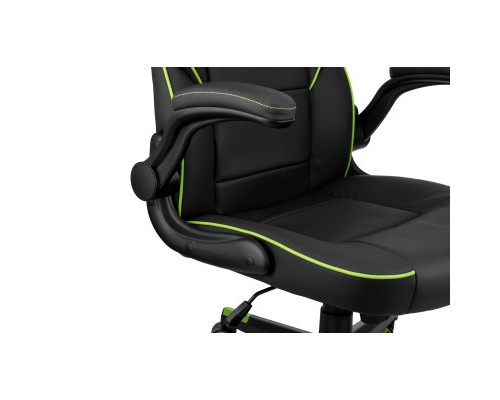 Крісло ігрове 2E Gaming Hebi Black/Green (2E-GC-HEB-BK)