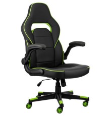 Крісло ігрове 2E Gaming Hebi Black/Green (2E-GC-HEB-BK)