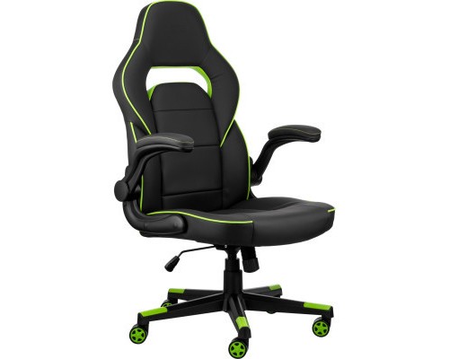 Крісло ігрове 2E Gaming Hebi Black/Green (2E-GC-HEB-BK)