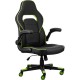 Крісло ігрове 2E Gaming Hebi Black/Green (2E-GC-HEB-BK)