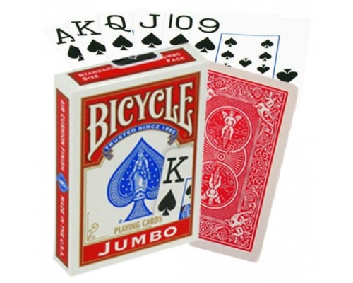Гральні карти Bicycle Rider Back International Jumbo Index (red) (JIR001-1)