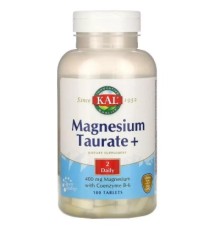 Мінерали KAL Таурат Магнію 400 мг, Magnesium Taurate+, 180 Таблеток (CAL-61832)