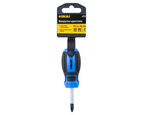 Викрутка Sigma хрестова PH 2x38мм CrV Mega (4009401)