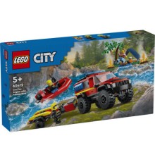 Конструктор LEGO City Пожежний позашляховик з рятувальним човном 301 деталей (60412)
