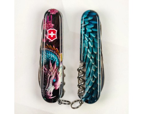 Ніж Victorinox Climber Zodiac Лазурний дракон (1.3703.3_Z3290p)