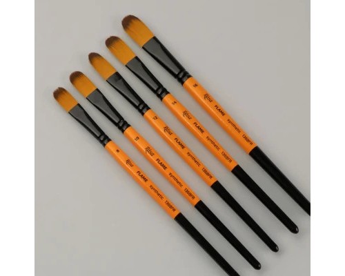 Пензлик для малювання Rosa Синтетика овальна, FLAME 1368FR, №12 (4823098534686)