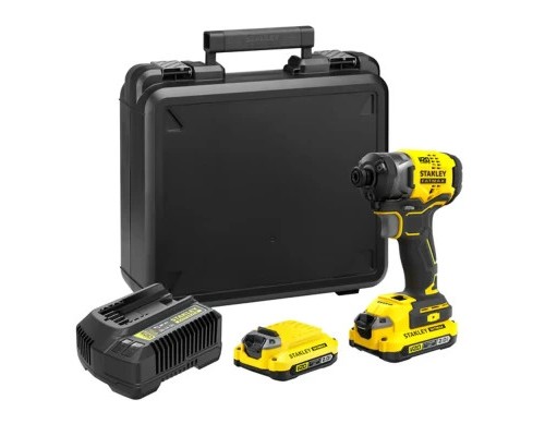 Гайковерт Stanley FatMax, 18V, 2x2Ah, 190Нм, 2900об/хв, 3800уд/хв (SFMCF820D2K)